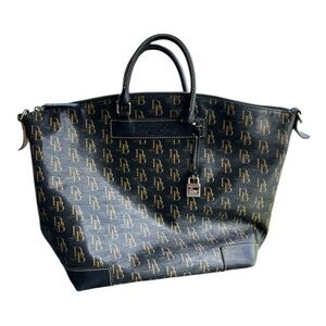 Vintage Dooney & Bourke Vanessa Signature 1975 XL Large Handbag Satchel Purse